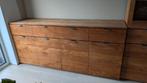 Dressoir in teak, Teck, 25 à 50 cm, 200 cm ou plus, Avec tablette(s)