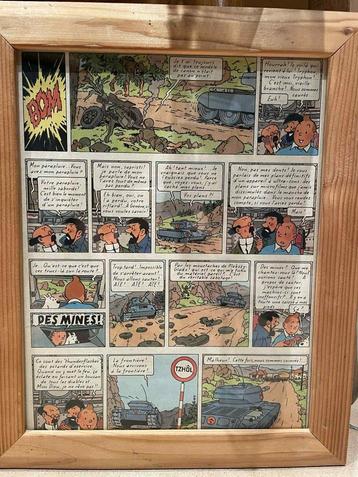 KUIFJE, TINTIN pagina uit 1954 ingekaderd beschikbaar voor biedingen