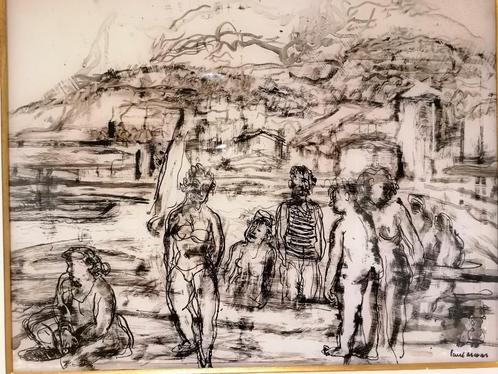 Inkt op plexi van Paul Maas - uniek werk, Antiek en Kunst, Kunst | Tekeningen en Fotografie, Ophalen of Verzenden