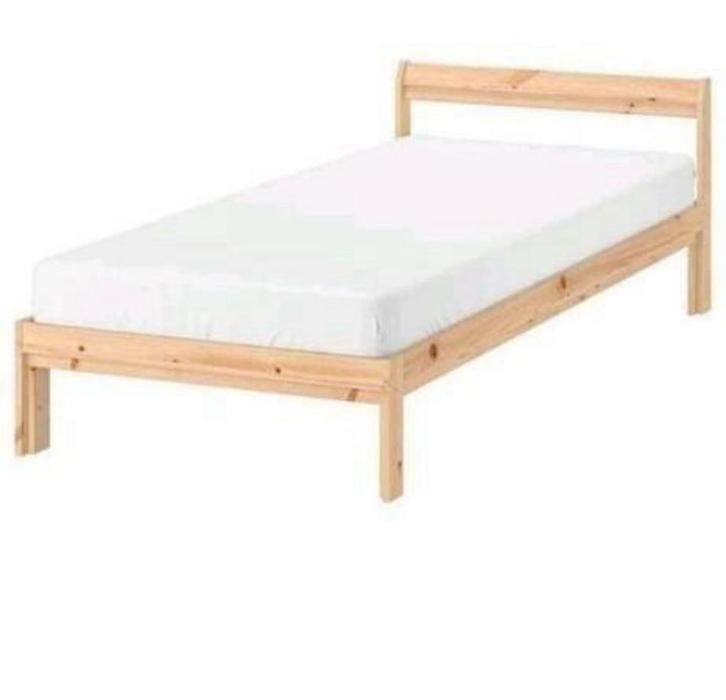 Prachtig nieuw natuurlijk massief grenen bedframe 90 cm/200, Huis en Inrichting, Slaapkamer | Bedden, Zo goed als nieuw, 90 cm