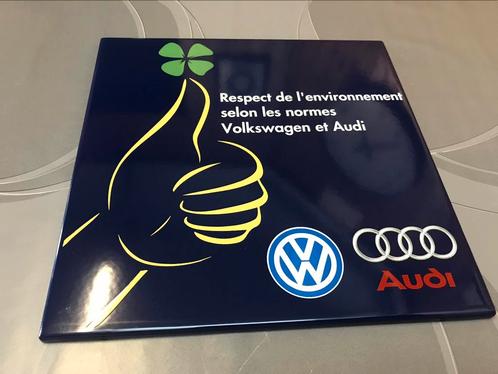 VW/Audi emaillerie Belge reclamebord 1999, Verzamelen, Merken en Reclamevoorwerpen, Zo goed als nieuw, Reclamebord, Ophalen of Verzenden