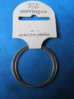 Goudkleurige oorringen (4 cm) NIEUW, Handtassen en Accessoires, Oorbellen, Overige materialen, Hangers, Ophalen of Verzenden, Zo goed als nieuw