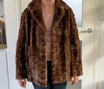 Vintage korte bruine nerts bontjas, Ophalen of Verzenden, Gedragen, Maat 38/40 (M), Bruin