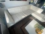 Canapé cuir coin blanc, Ophalen, Zo goed als nieuw, Leer