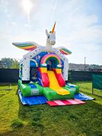 Springkasteel Unicorn te huur, Ophalen, Zo goed als nieuw