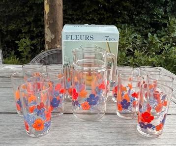 VINTAGE ITALIAANSE LIMONADEGLAZEN  beschikbaar voor biedingen