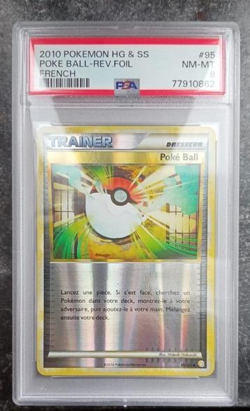 Carte Pokemon Poke Ball Reverse 95/123 PSA 8 FR