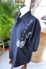 zwart creatief bijzonder overhemd, Biaggini, Zwart, Maat 46/48 (XL) of groter, Nieuw