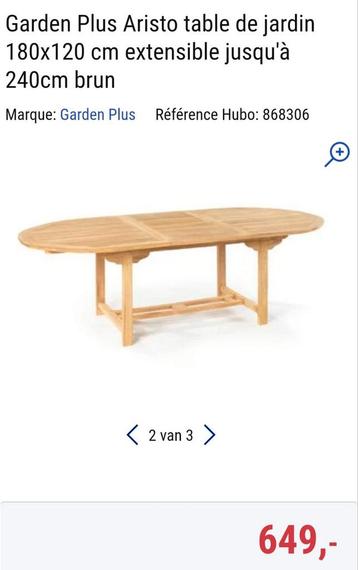 Table de jardin en bois