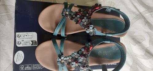 Open damesschoenen met sleehak maat38, Kleding | Dames, Schoenen, Gedragen, Schoenen met lage hakken, Blauw, Ophalen of Verzenden