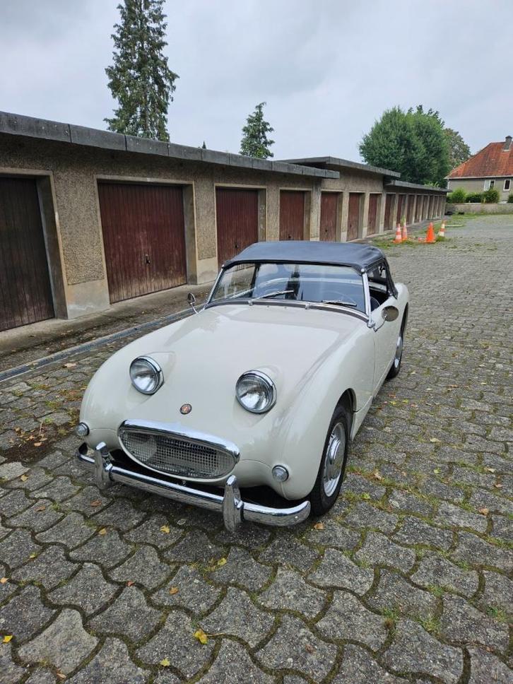 Austin Healey Sprite, Auto's, Austin, Bedrijf, Benzine, Euro 6, Cabriolet, 2 deurs, Handgeschakeld, Blauw, Blauw, Leder, Voorwielaandrijving