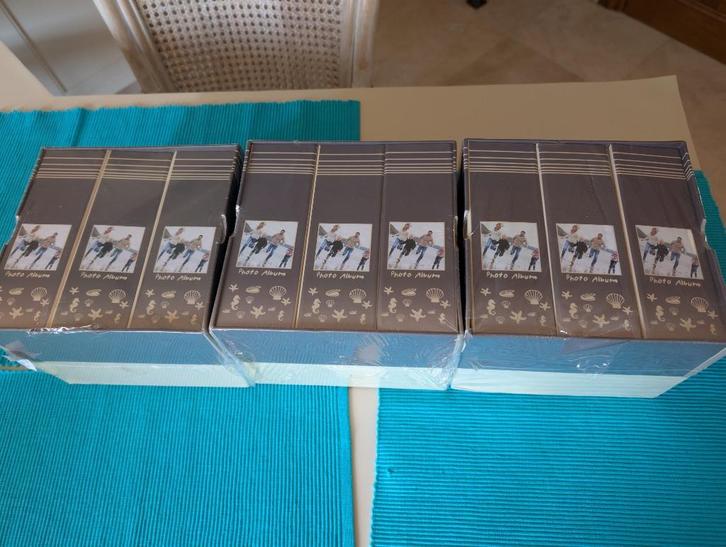 3 doosjes lege fotoalbums met telkens 3 mappen, Audio, Tv en Foto, Fotoalbums en Accessoires, Nieuw, Fotoalbum-accessoires, Ophalen