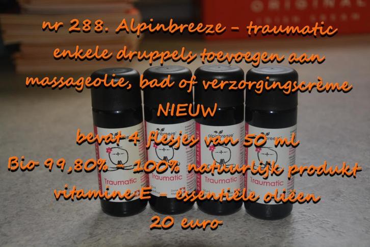 288. Alpinbreeze - traumatic , NIEUW , verzending inbegrepen, Sport en Fitness, Massageproducten, Nieuw, Olie of Lotion, Verzenden