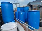Gereinigde 220l vaten met schrofdoppen, Tuin en Terras, Regentonnen, 150 liter of meer, Ophalen, Zo goed als nieuw, Kunststof