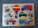 houten legpuzzel voertuigen (8 stukjes), Kinderen en Baby's, Van hout, Minder dan 10 stukjes, Gebruikt, 6 maanden tot 2 jaar