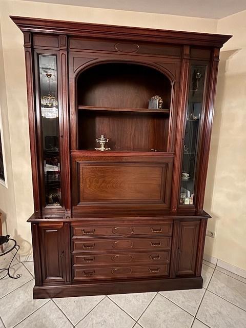 Secretairekast in donker hout, Huis en Inrichting, Kasten | Secretaires, Gebruikt, Ophalen