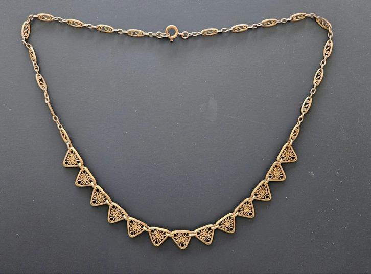 Collier ancien à mailles fines., Antiquités & Art, Antiquités | Argent & Or, Enlèvement