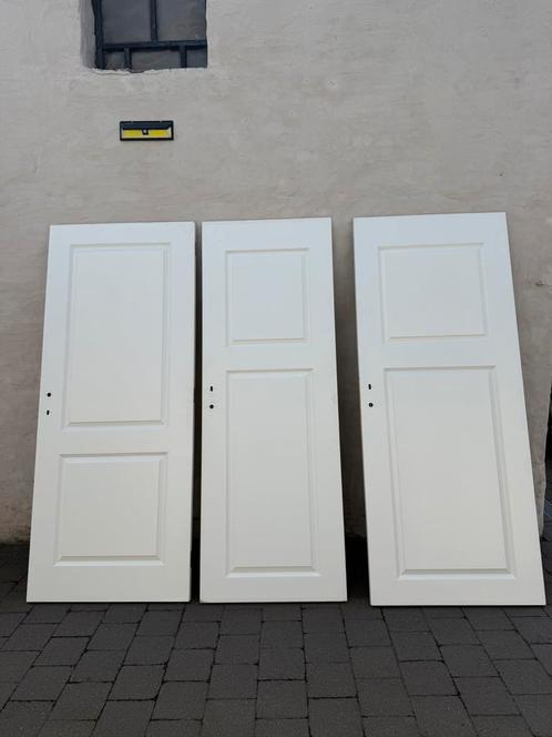 3 binnendeuren, Doe-het-zelf en Bouw, Deuren en Vliegenramen, Gebruikt, Binnendeur, 200 tot 215 cm, 80 tot 100 cm, Hout, Ophalen