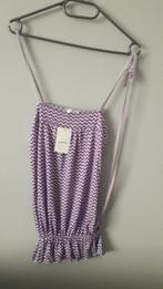 VINTAGE TANKTOP 2005 wit mauve NIEUW M, Kleding | Dames, Topjes, Paars, Nieuw, Ophalen of Verzenden, Pimkie
