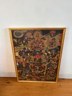 Vintage kader met Indisch tafereel, Antiek en Kunst, Ophalen