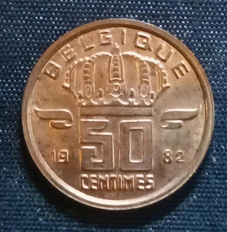 50 cent 1982 FR (groot hoofd) - Boudewijn I, Postzegels en Munten, Munten | België, Losse munt, Verzenden