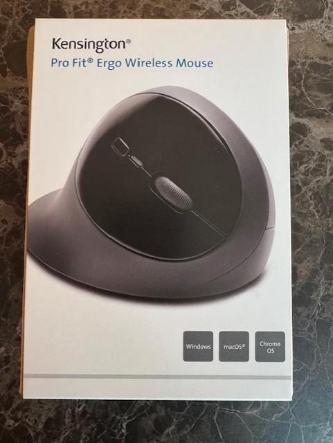 Kensington Pro Fit Ergo Wireless Mouse /nooit gebruikt, Informatique & Logiciels, Souris, Neuf, Souris, Sans fil, Ergonomique
