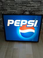 Enseigne lumineuse vintage Pepsi, Collections, Enlèvement, Utilisé, Panneau publicitaire