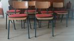 6x Schoolstoelen (met zitkussen) / eetkamerstoelen / horeca, Ophalen, Gebruikt