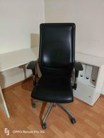 Chaise de Bureau Confortable en Simili Cuir Noir – Réglable, Ophalen, Gebruikt, Zwart, Bureaustoel