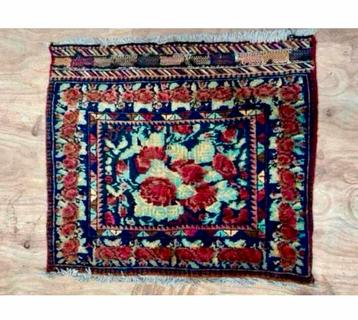 Handgemaakt antieke Oosters 1900 kleed kleedje 65x71 tapijt, Antiek en Kunst, Ophalen of Verzenden