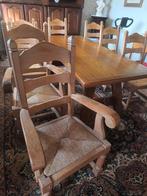 Eetkamertafel met stoelen, Ophalen