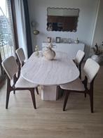 Prachtige traventijn eettafel 180x90x74, Huis en Inrichting, Tafels | Eettafels, Ophalen, Zo goed als nieuw