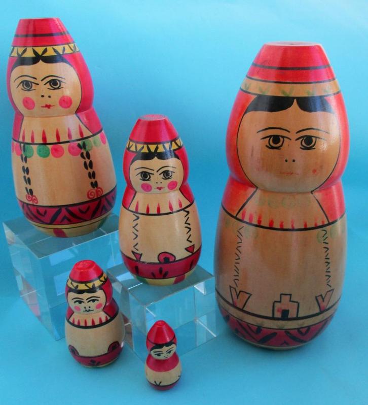 M-4:Rusische Poppen-Matroesjka/Matpewka-Handmade Beschilderd, Antiek en Kunst, Curiosa en Brocante, Verzenden