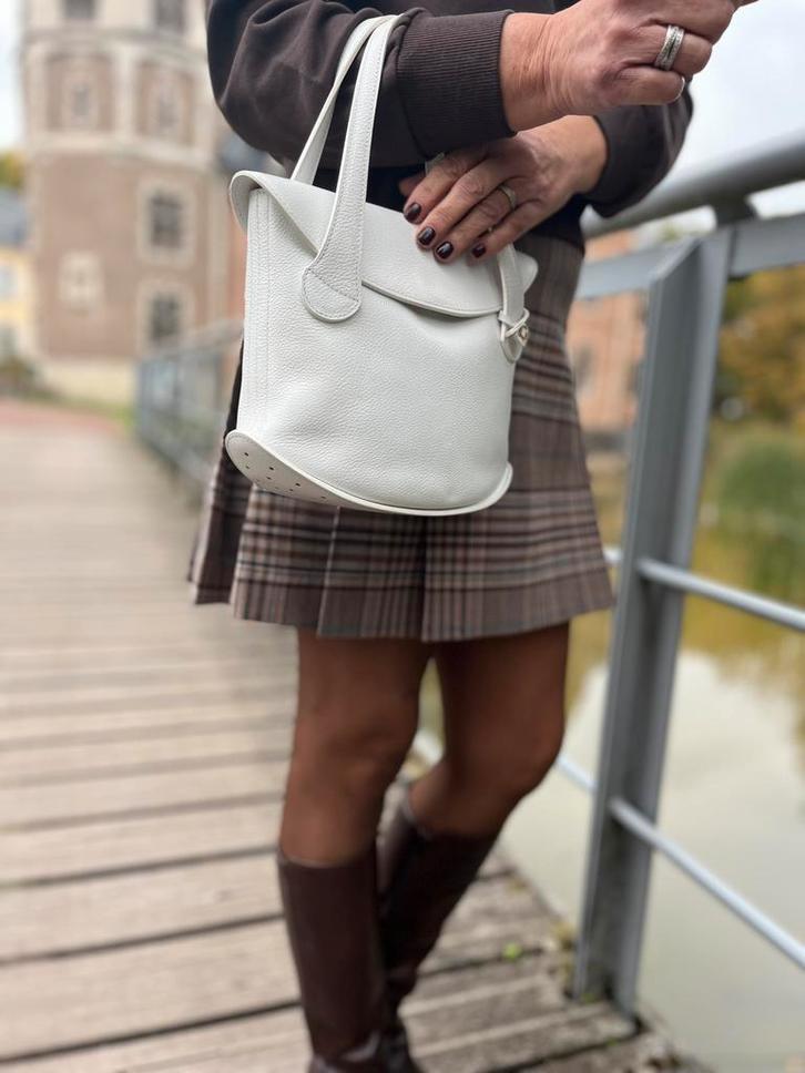 Delvaux Songé Wit-Zeldzaam model in topstaat!, Bijoux, Sacs & Beauté, Sacs | Sacs Femme, Comme neuf, Sac à main, Blanc, Enlèvement