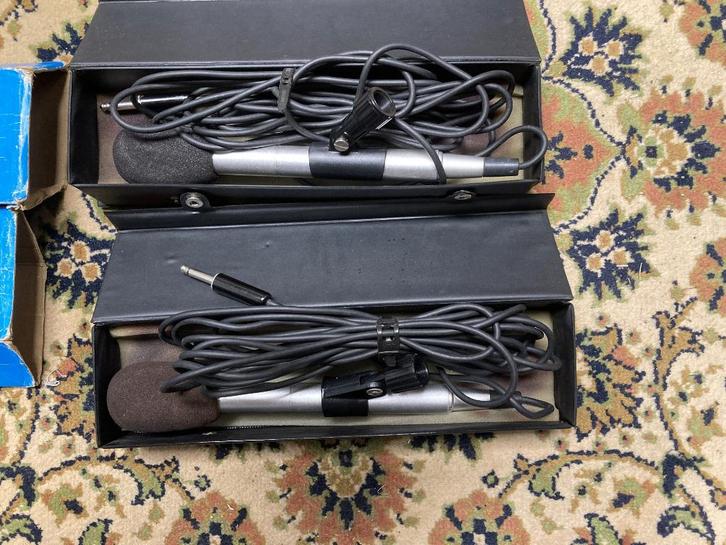 4 microfoons: Panasonic, TTI, Karma, Muziek en Instrumenten, Microfoons, Gebruikt, Overige typen, Ophalen of Verzenden