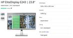 HP EliteDisplay E243 | 23.8", VGA, Gebruikt, Ophalen of Verzenden, 5 ms of meer
