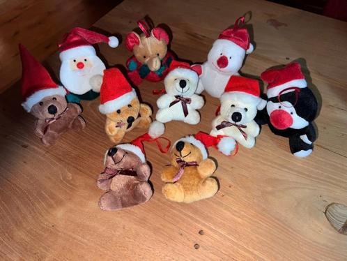 Kerstfiguurtjes in pluche voor kerstboom of decoratie, Diversen, Kerst, Zo goed als nieuw, Ophalen of Verzenden