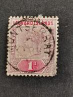 Îles sous le Vent 1890 - Timbre de la reine Victoria Montser, Timbres & Monnaies, Amérique centrale, Affranchi, Enlèvement ou Envoi