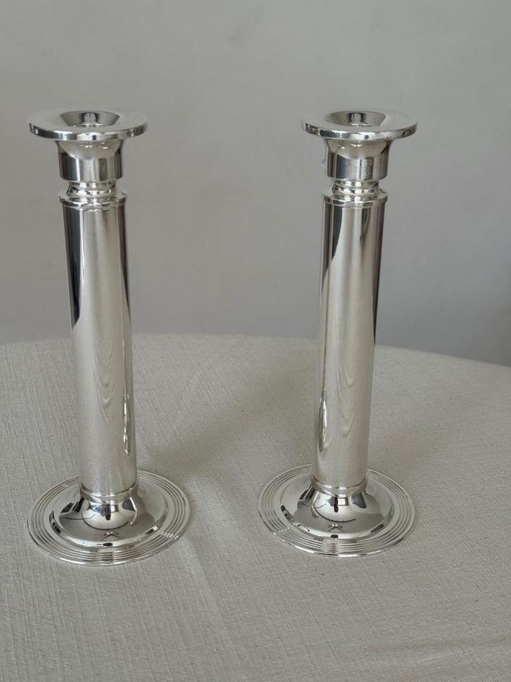 Maestri verzilverde kandelaars in perfecte staat - nieuw, Antiek en Kunst, Antiek | Kandelaars, Ophalen