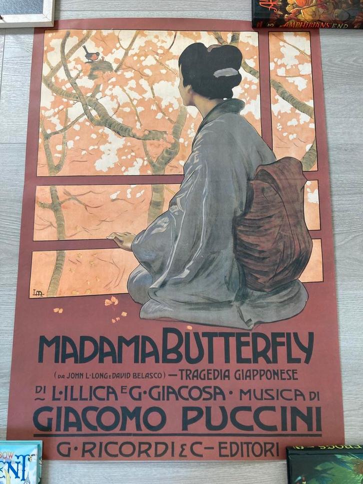 Madama Butterfly wanddecoratie, Verzamelen, Posters, Zo goed als nieuw, Overige onderwerpen, A1 t/m A3, Rechthoekig Staand, Verzenden