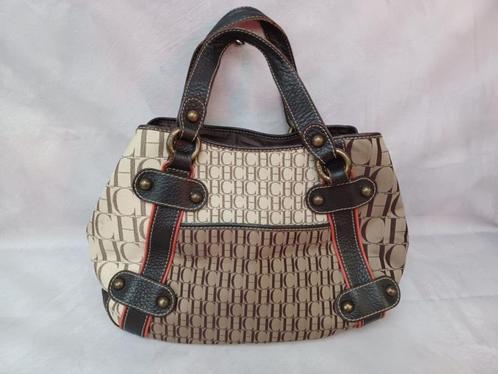 Carolina Herrera vintage tas leder, Handtassen en Accessoires, Tassen | Damestassen, Zo goed als nieuw, Handtas, Beige, Verzenden