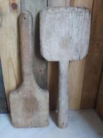 2 leuke oude houten was kloppers / peddels / planken, Antiek en Kunst, Ophalen of Verzenden