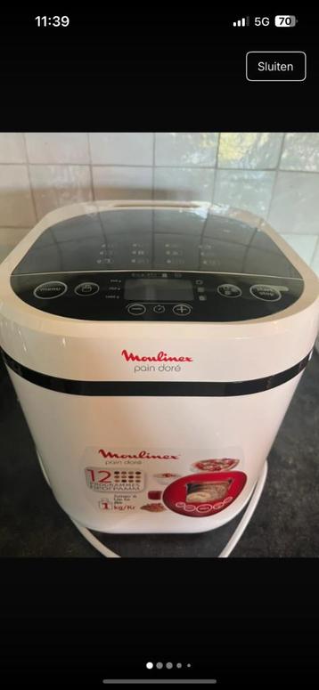 Broodbakmachine Moulinex pain doré beschikbaar voor biedingen