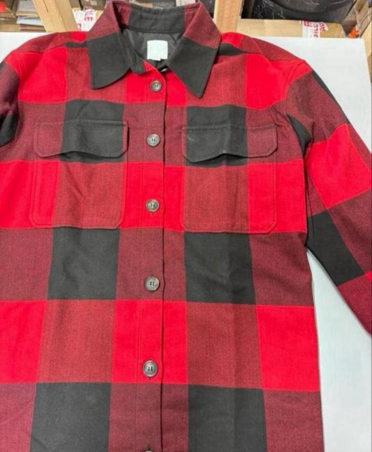 H&M vest trui jack - L mannen heren Rood Zwart geblokt blok, Kleding | Heren, Truien en Vesten, Zo goed als nieuw, Maat 52/54 (L)