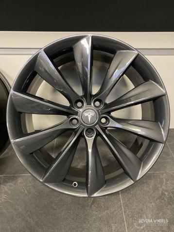 21” originele Tesla Model S ‘Turbine’ velgen breedset 5x120  beschikbaar voor biedingen