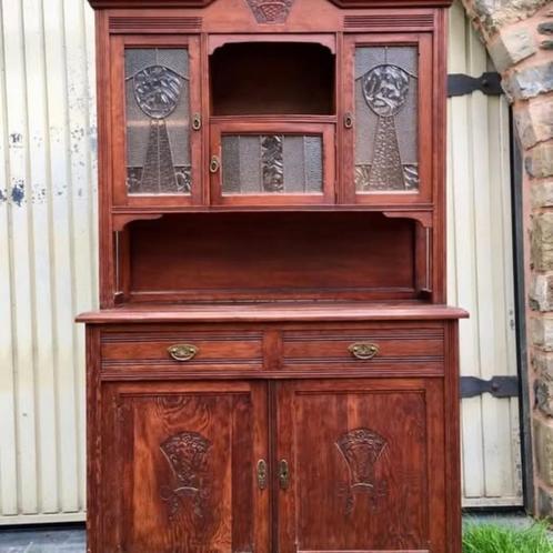 Ancien bahut en pitchpin, Huis en Inrichting, Kasten | Dressoirs, Gebruikt, Ophalen