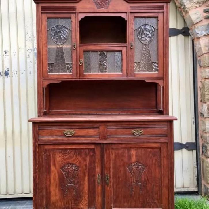 Ancien bahut en pitchpin, Maison & Meubles, Armoires | Dressoirs, Utilisé, Enlèvement