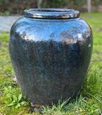 Blauw bruine keramische sierpotten, Tuin en Terras, Bloempotten, Ophalen, Zo goed als nieuw