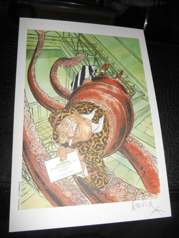 Ex-libris 21cm*14,5cm signé et n Boucq ( jerôme Moucherot), Enlèvement ou Envoi