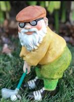 Prachtig tuinbeeld Kabouter met golfclub (12cm), Tuin en Terras, Tuinbeelden, Ophalen of Verzenden, Nieuw